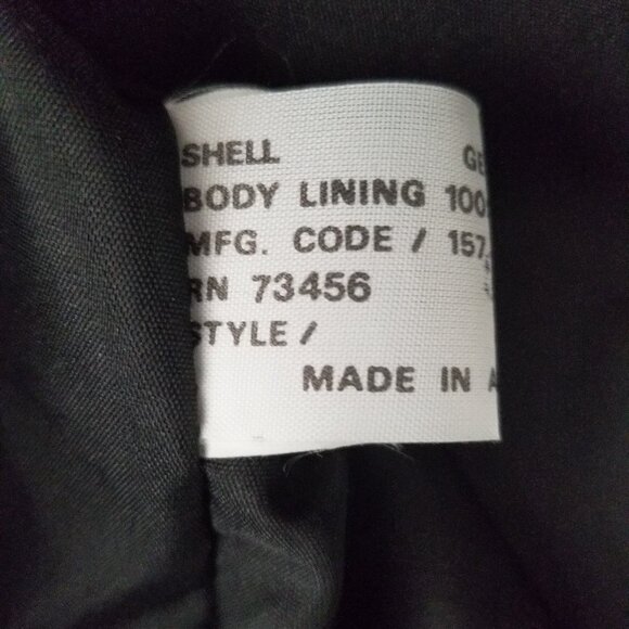 Gino Di Giorgio by Comint Coat Black Leather Texture 80s 90s Lined Size Small - Picture 6 of 8